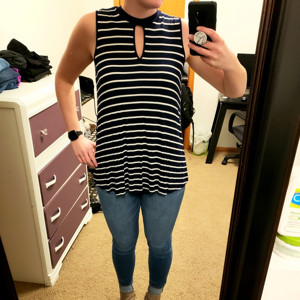 High neck tank top